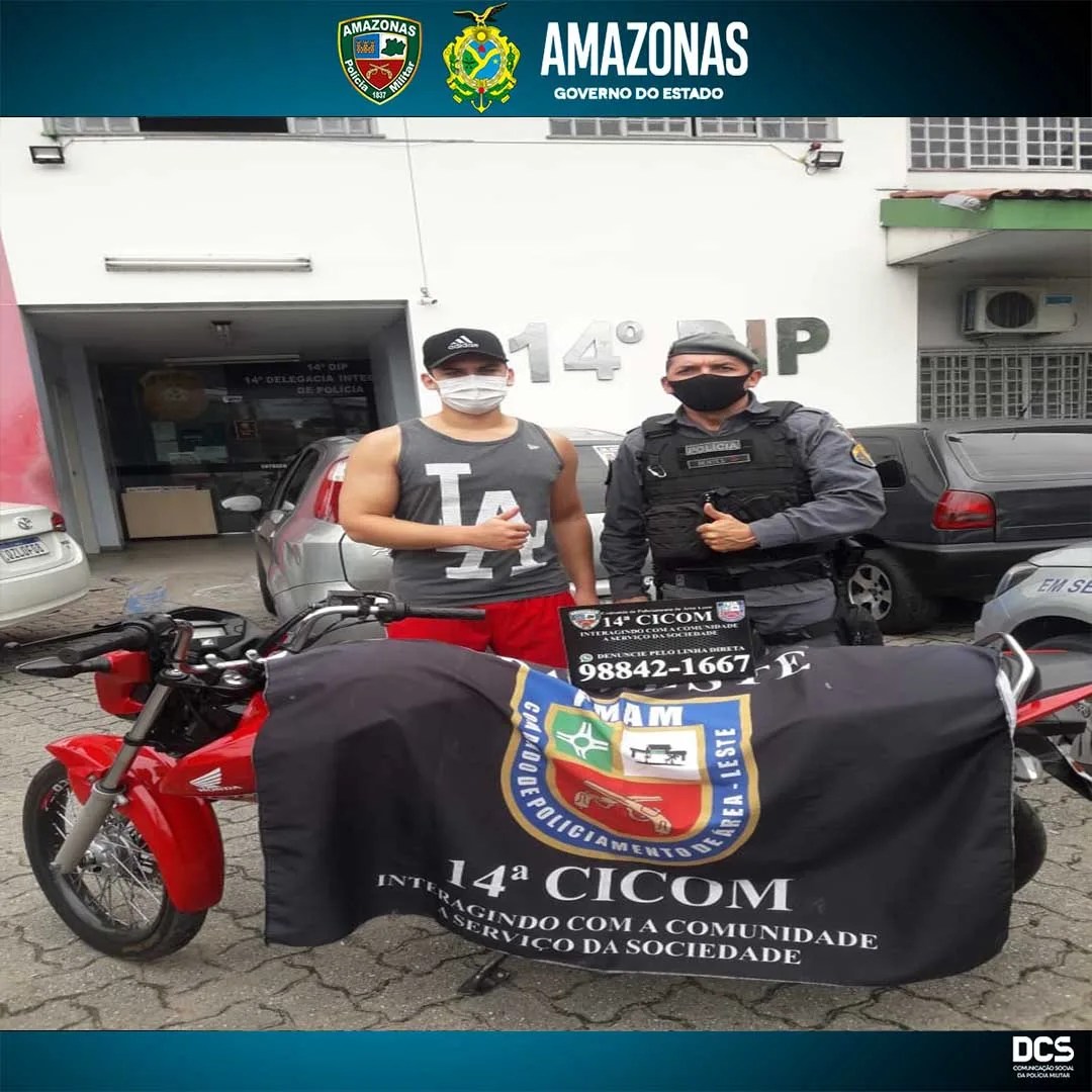Polícia Militar recupera motocicleta roubada na zona Leste