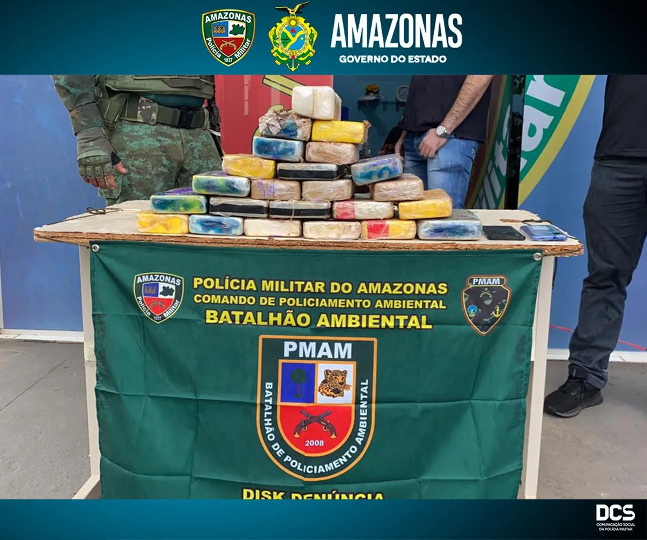PM apreende 24 kg de drogas escondidos em fundo falso de veículo no interior do AM