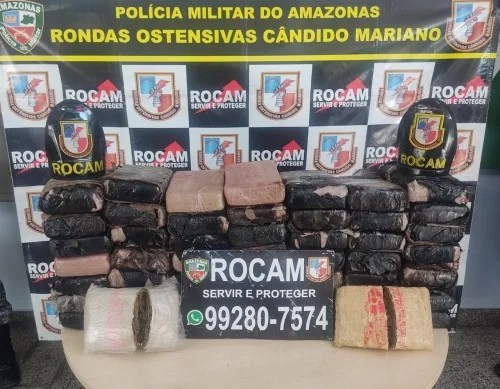 Rocam apreende 51 kg de entorpecentes na zona Centro-Oeste de Manaus