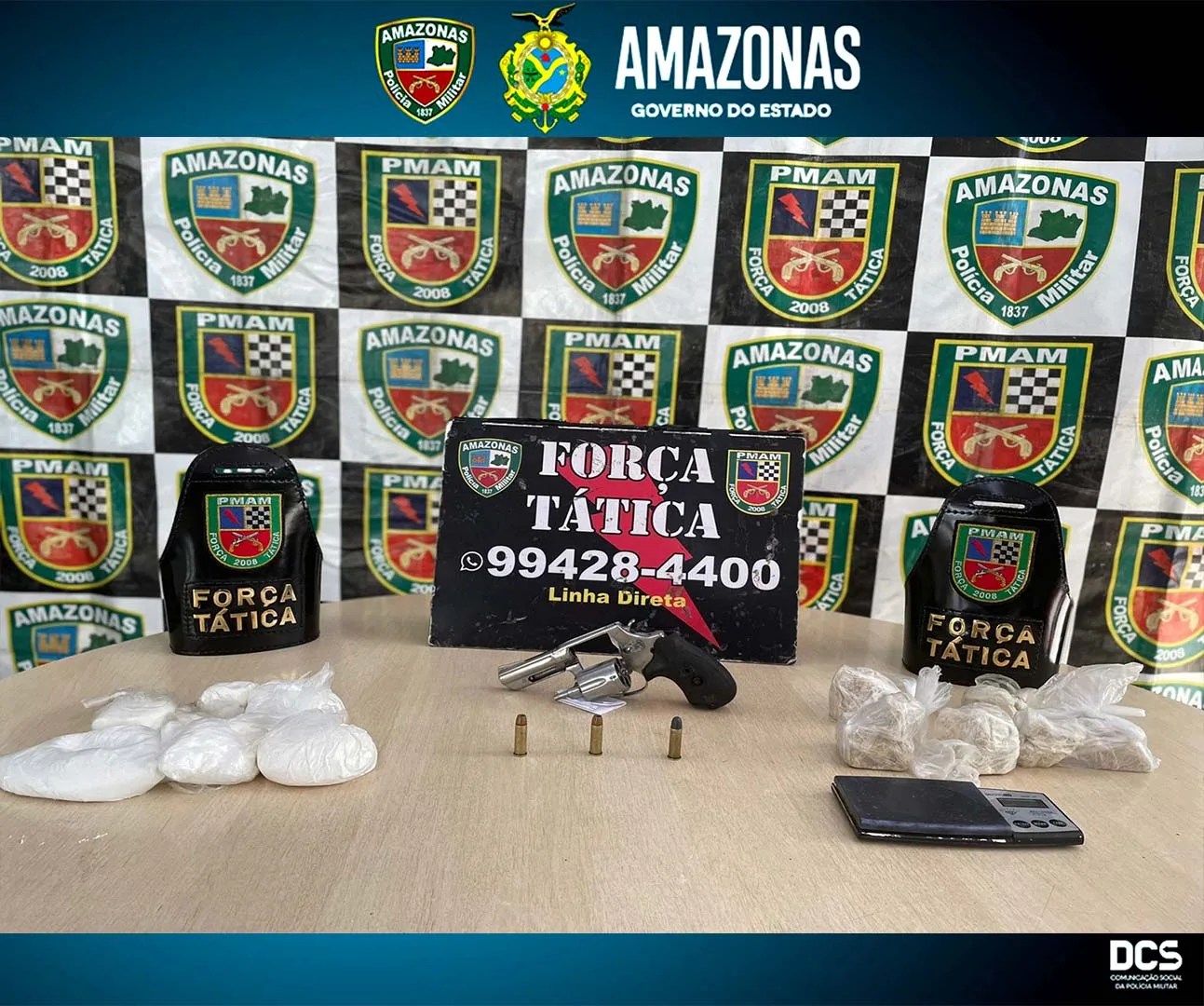 Força Tática prende homem com drogas e arma de fogo no bairro Redenção