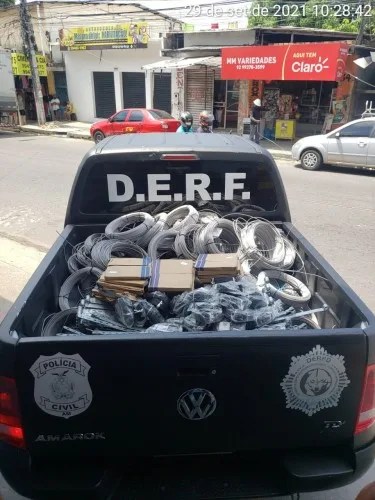 Homem é preso por furto e receptação de cabos de fibra ótica, avaliados em R$ 50 mil