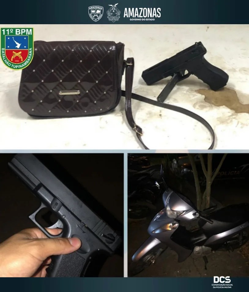 Polícia apreende três adolescentes por roubo e posse de arma no AM