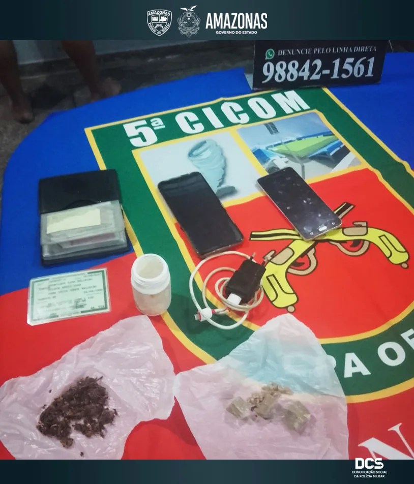 Polícia prende homem com drogas no bairro Santo Antônio