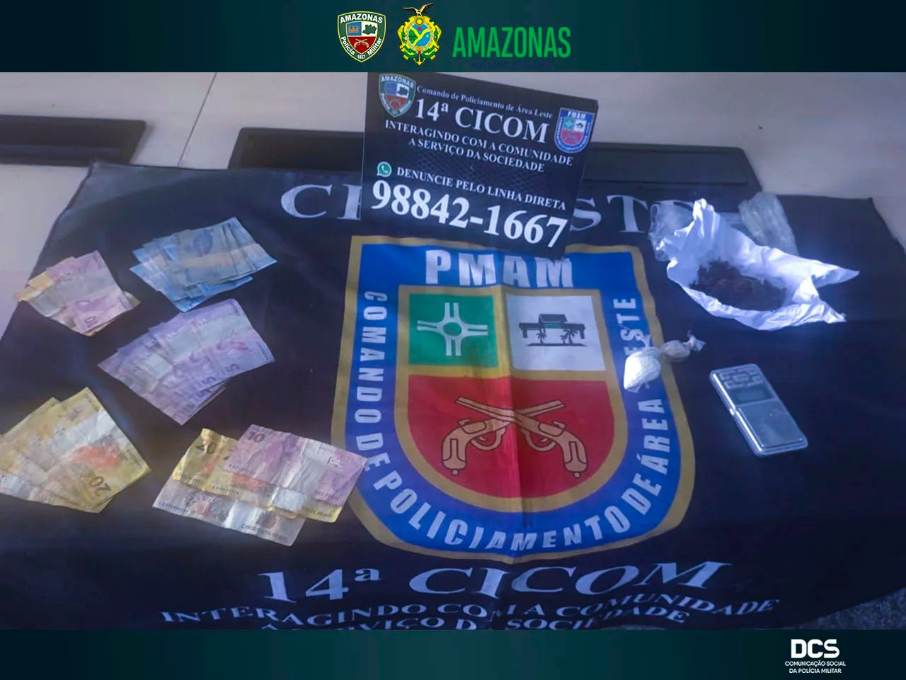Polícia Militar prende homem no Jorge Teixeira por tráfico de drogas