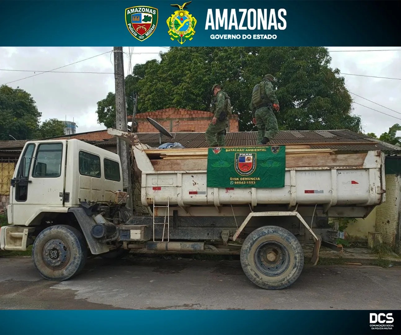 PM realiza fiscalização ambiental em depósito de madeira, na zona Leste de Manaus