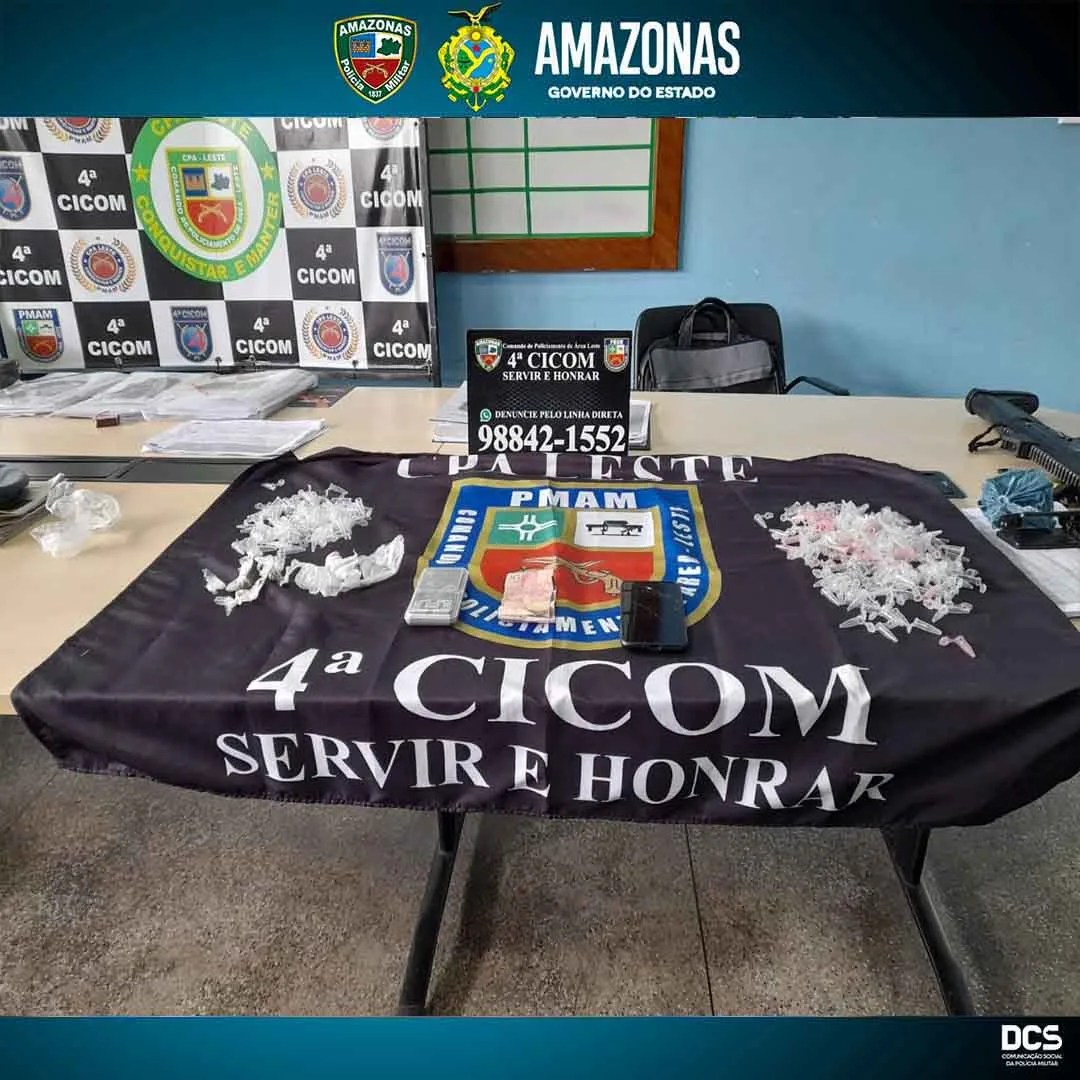 ‘Novinho’ é preso por tráfico de drogas na zona Leste de Manaus