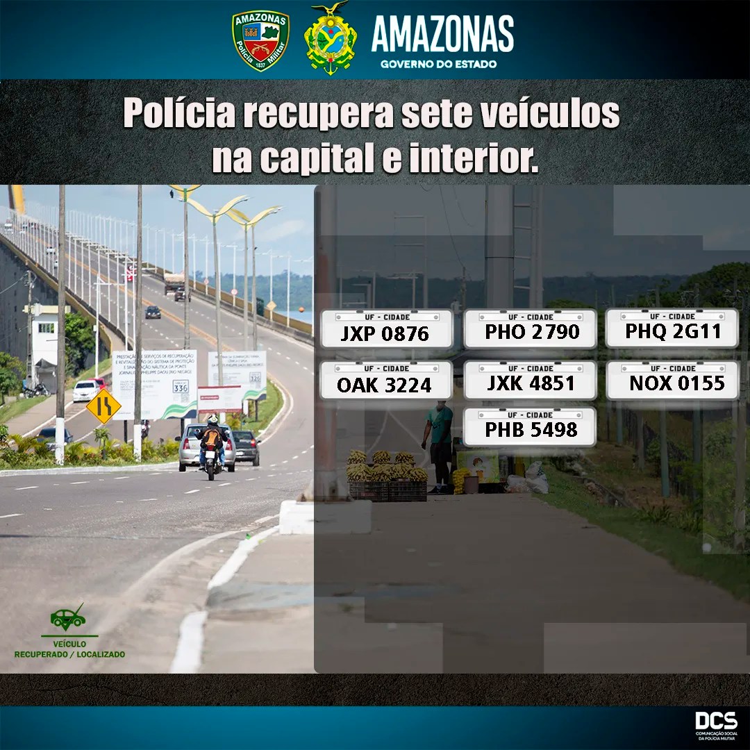PM recupera sete veículos com restrição de roubo em ações no fim de semana