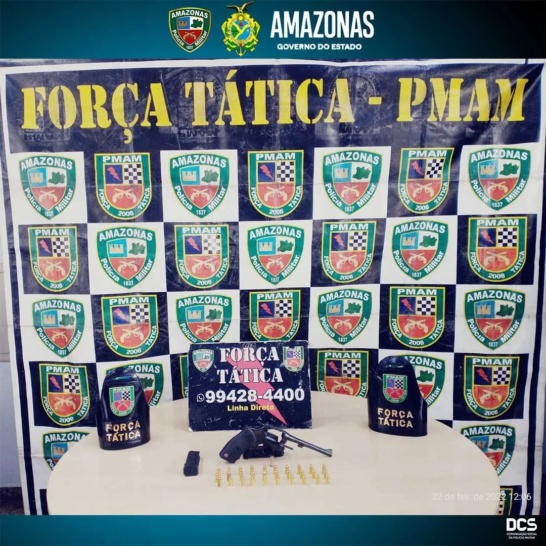 PM flagra homem com arma de fogo no bairro Tarumã-