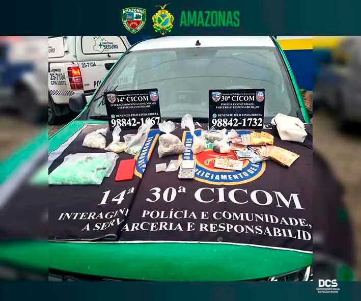 PM prende dois por tráfico de drogas, na zona Leste