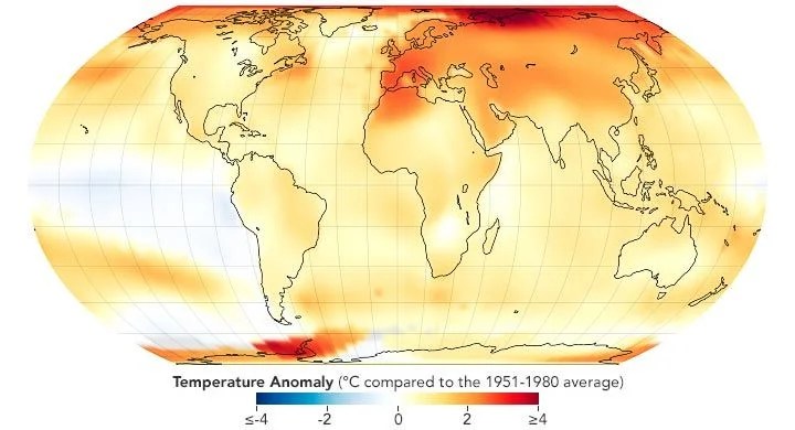 NASA reveals how Earth’s global temperature is changing in 2022