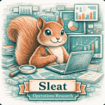Illustration of Sleat, a brown squirrel representing the "Oversight & Development" archetype of quantitative methods, systems modeling, and evidence-based reasoning.