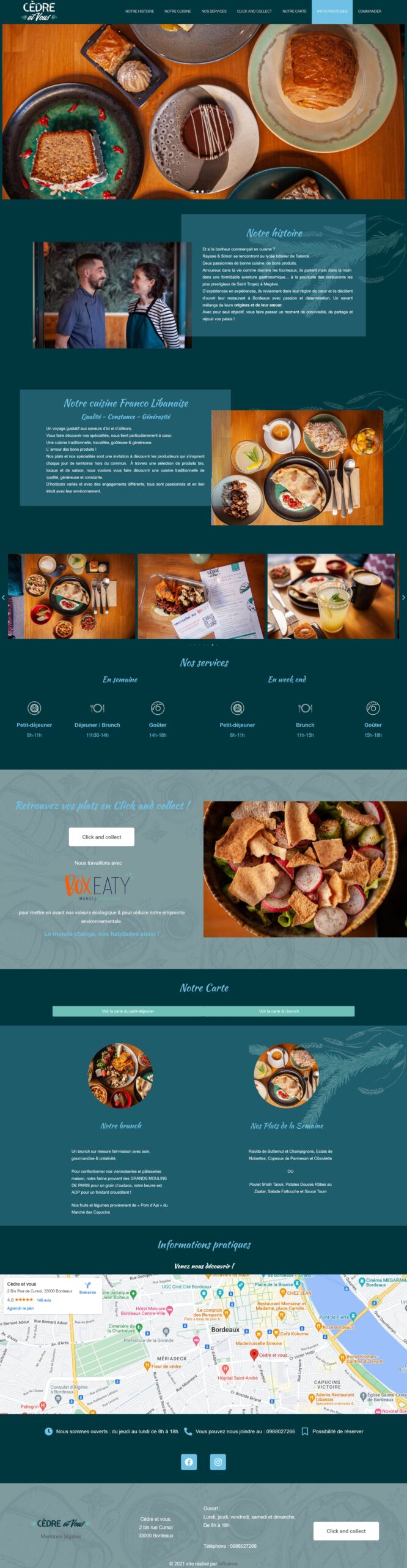 screenshot du site cèdre et vous - création de site internet