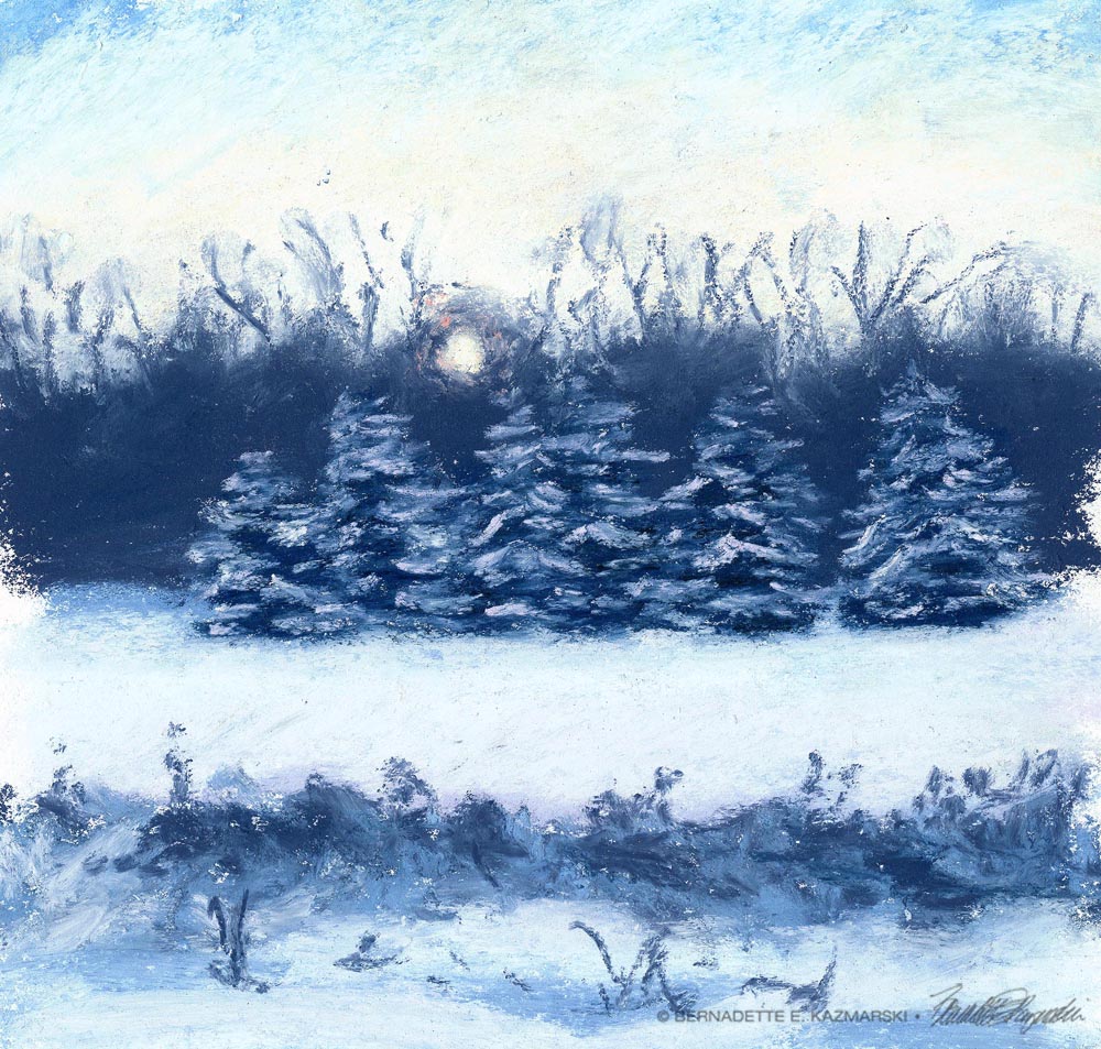"Solstice", pastel, 6" x 6", 2003 © Bernadette E. Kazmarski