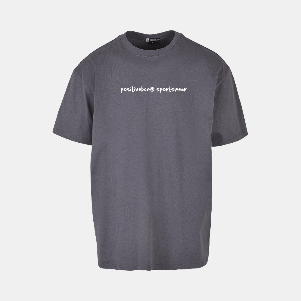 Camiseta Oversize Script Carbón