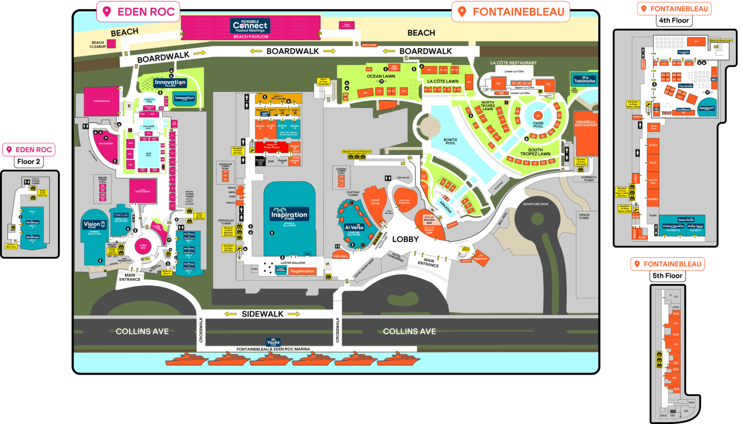 POSSIBLE 2026 Attendee Hub FAQ Plan Your Event Experience 4.6.26 PB Map All Areas@3x 3 1536x872 
