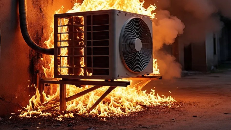 फूड आउटलेट के एसी में धमाका