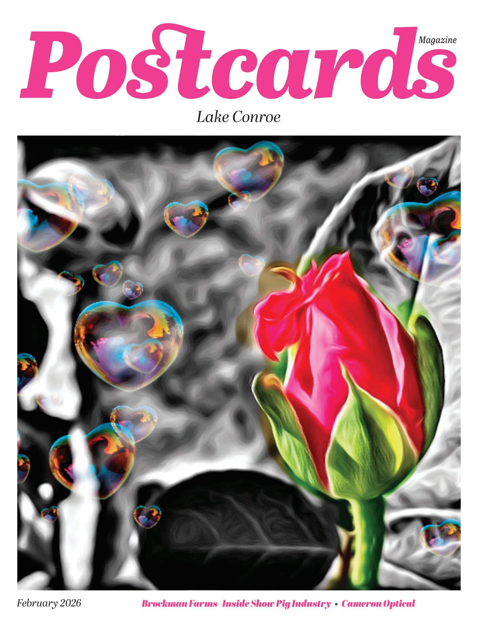 Postcards February 2026 Lake Conroe Postcards Magazine Cover LC Feb 26 