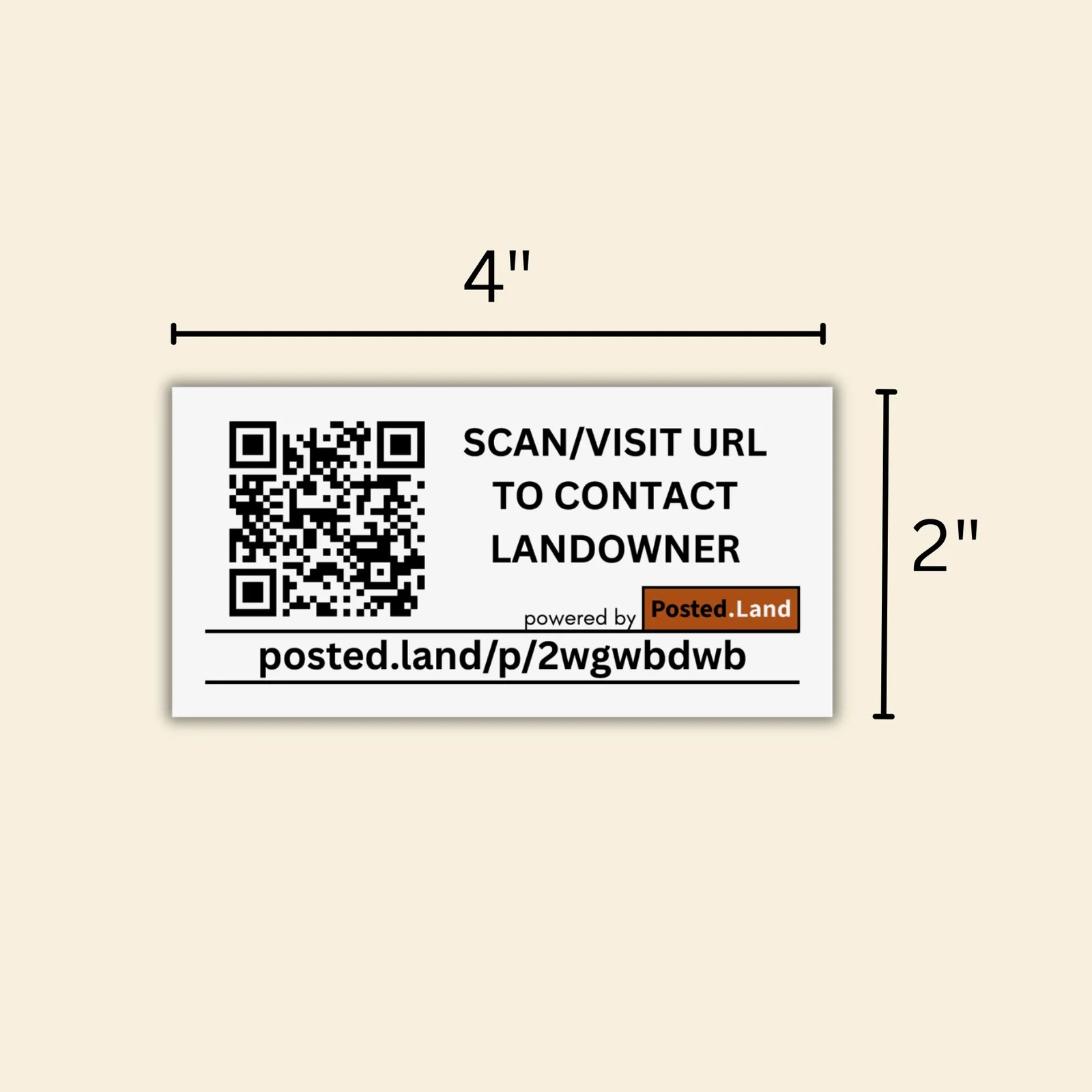 Posted.Land sticker example