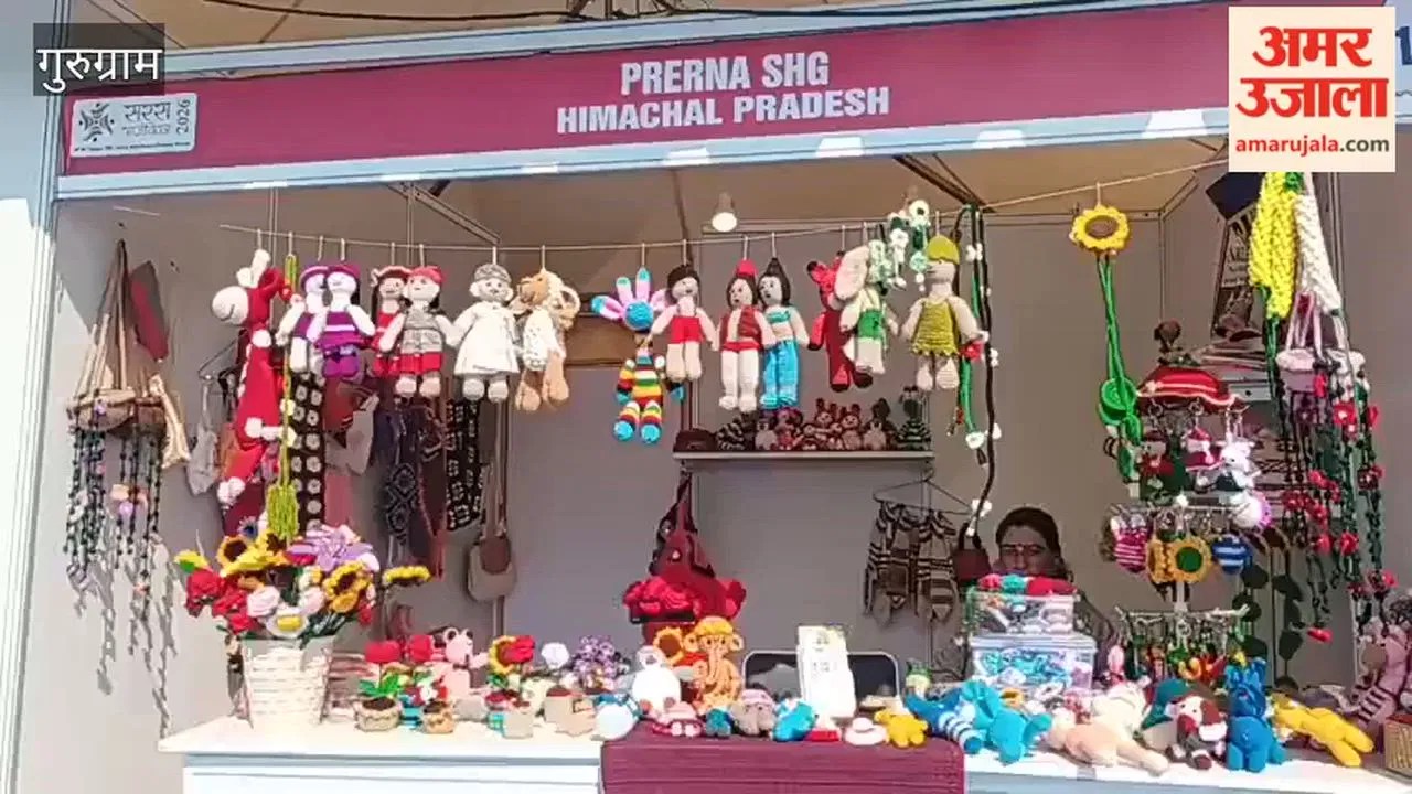 गुरुग्राम: सरस आजीविका मेले में हिमाचल के ऊनी फूल-खिलौने बने आकर्षण का केंद्र  Latest Haryana News