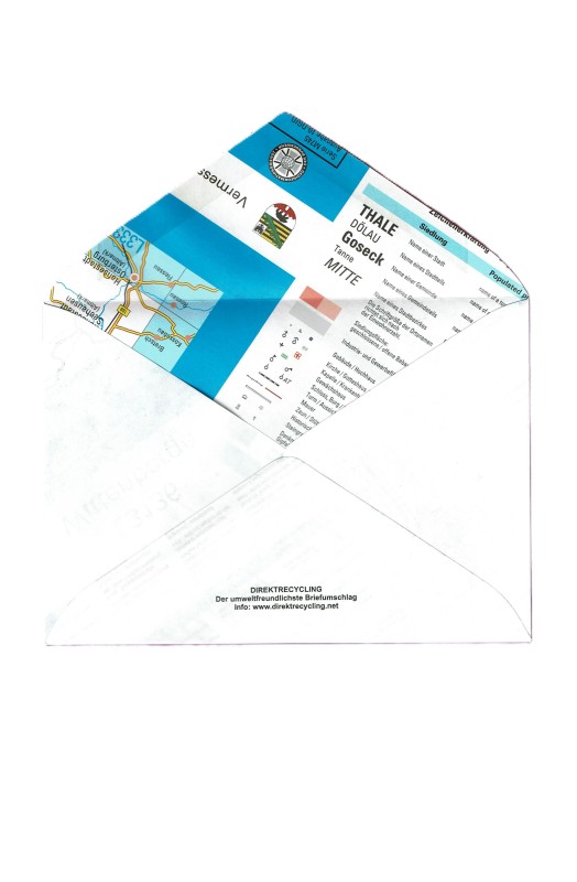 Recycled Map Envelopes.