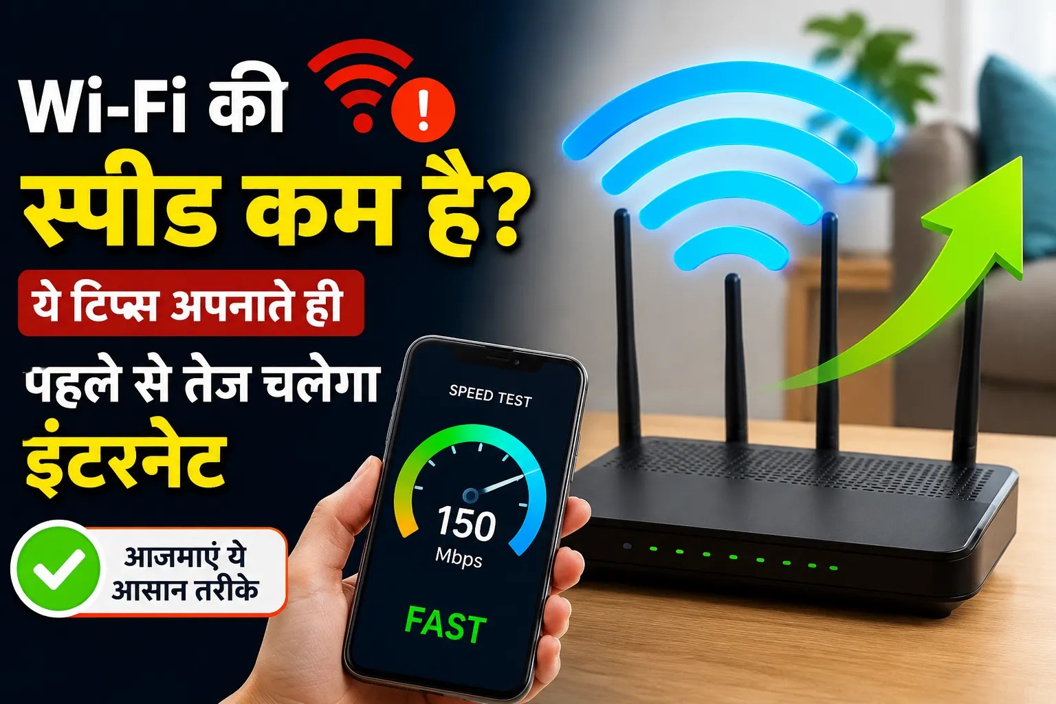 Wi-Fi की स्पीड कम है? ये टिप्स अपनाते ही पहले से तेज चलेगा इंटरनेट