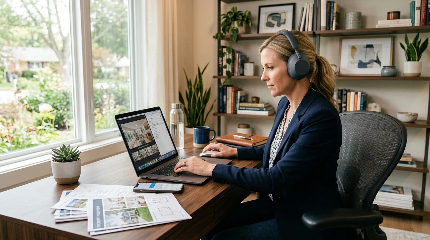education required to be a real estate agent- woman studying