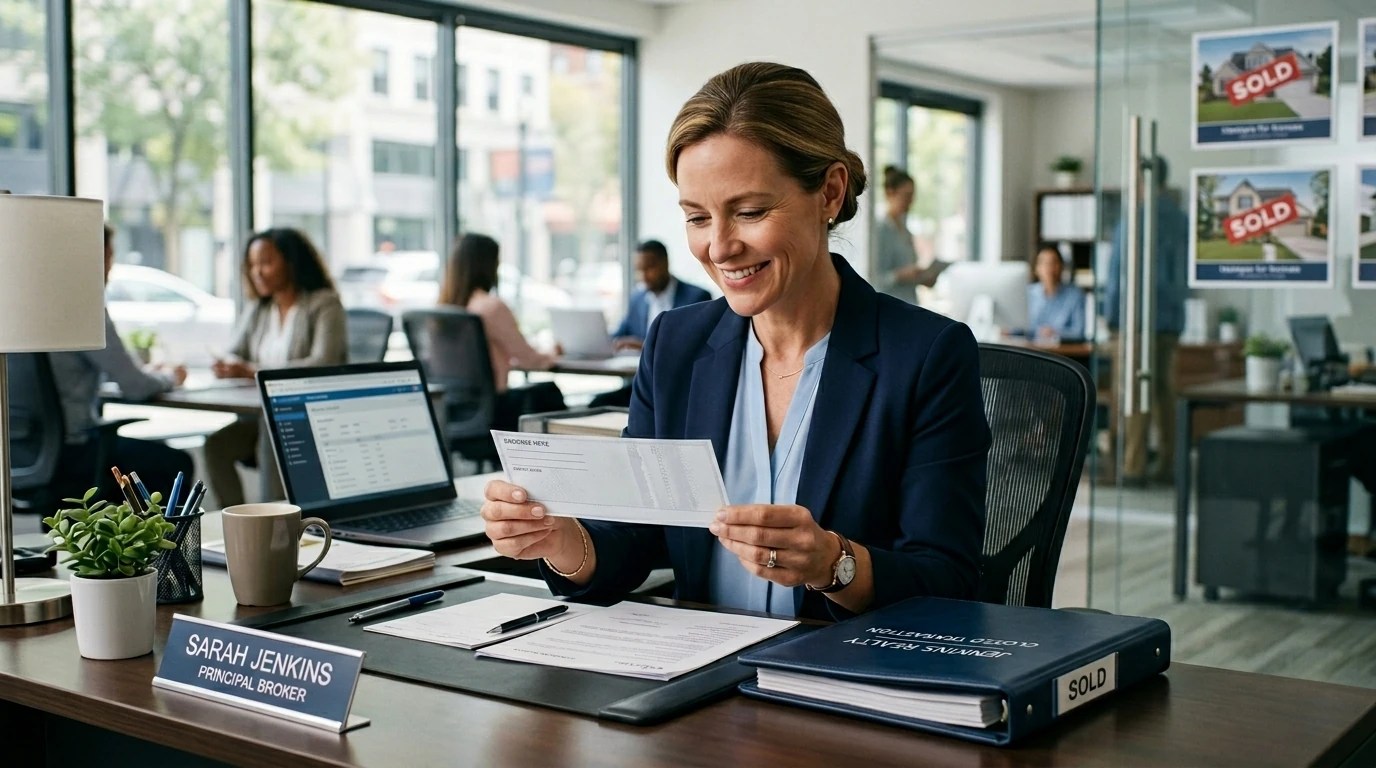 How much does a broker make - real estate broker receiving paycheck