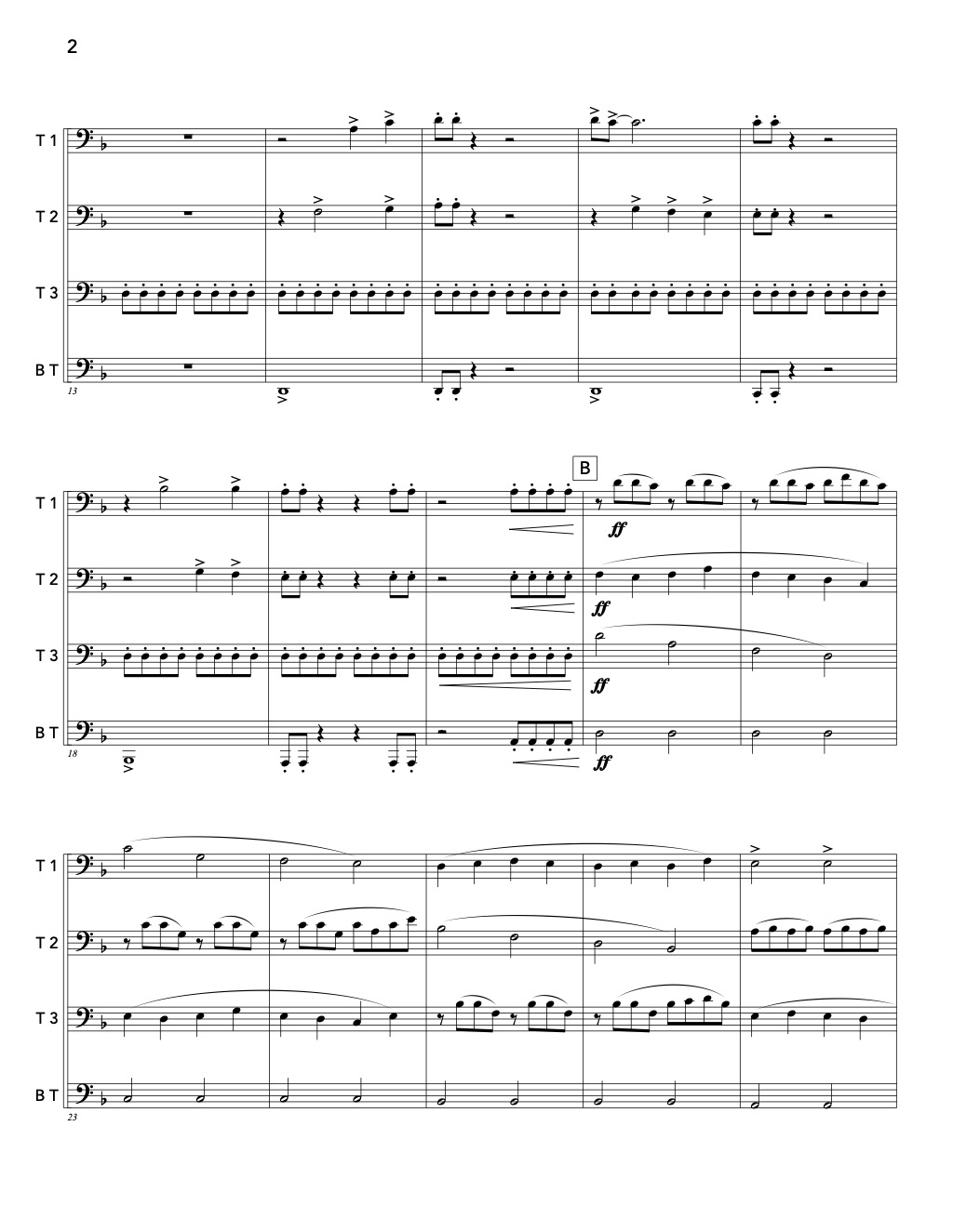 Quartet No. 1 for Trombone Quartet - Potenza Music
