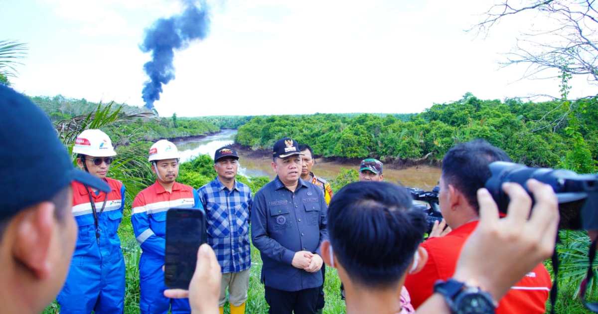 Pj Bupati Muba Bersama Sekretaris Daerah Tinjau Langsung Ilegal Drilling
