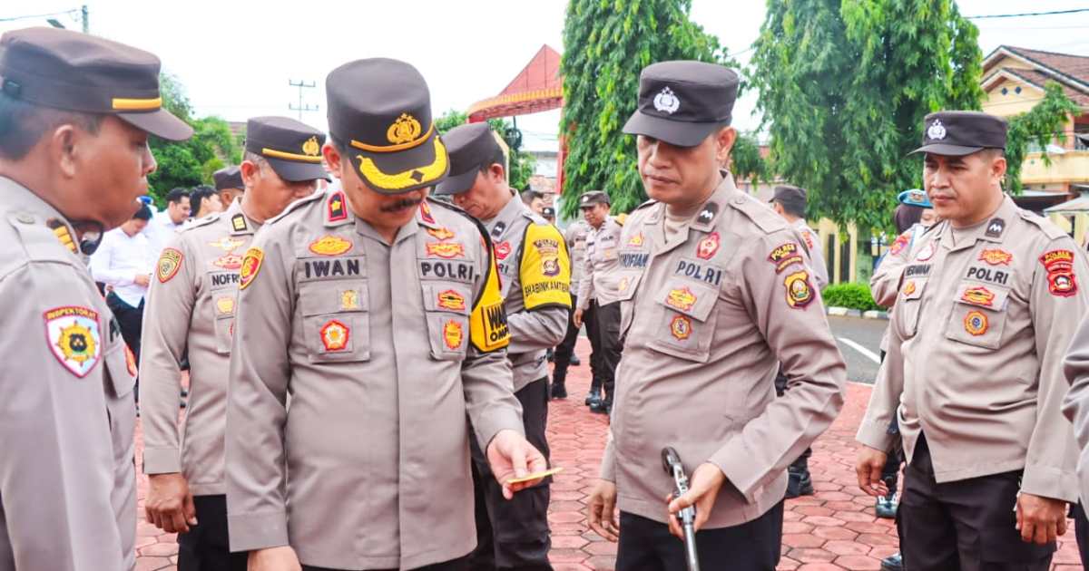 Wakapolres Muba Pimpin Pemeriksaan Berkala Senjata Api