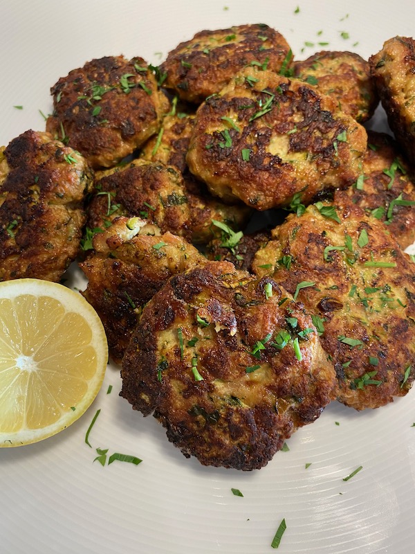 Israeli Chicken Patties With Barley Herb Salad