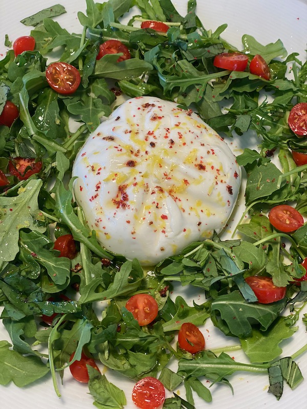 Burrata With Lemon & Pink Peppercorns