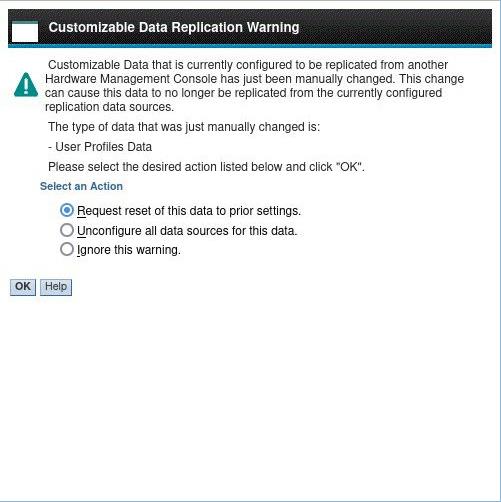 Customizable Data Replication Warning