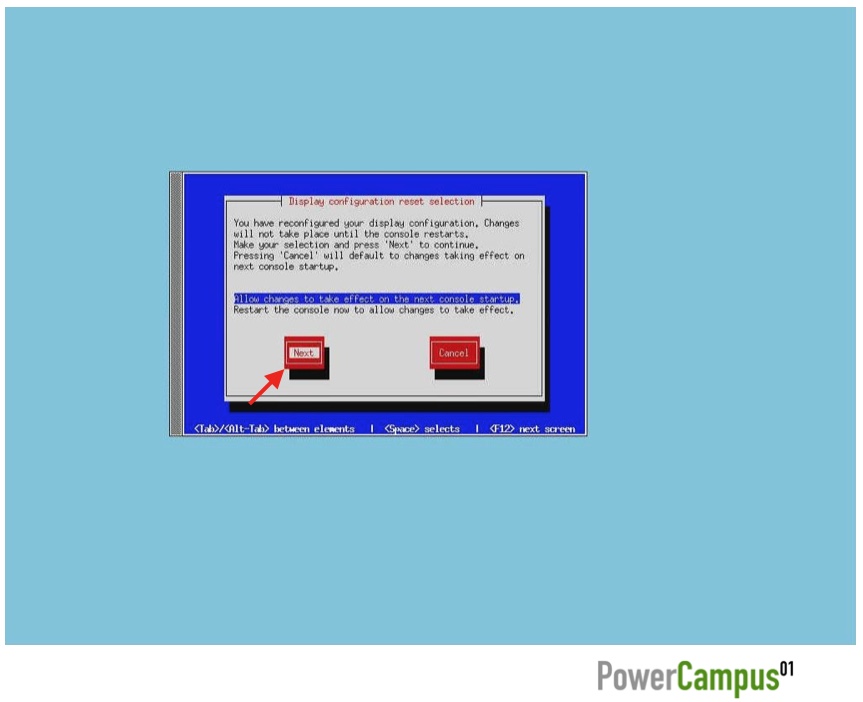 HMC display configuration reset selection