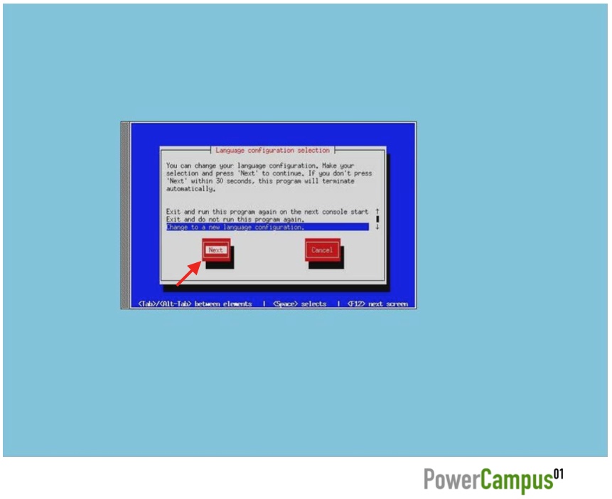 HMC language configuration selection