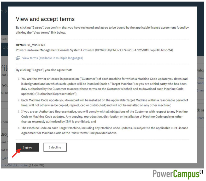 IBM Fix Central - license agreement