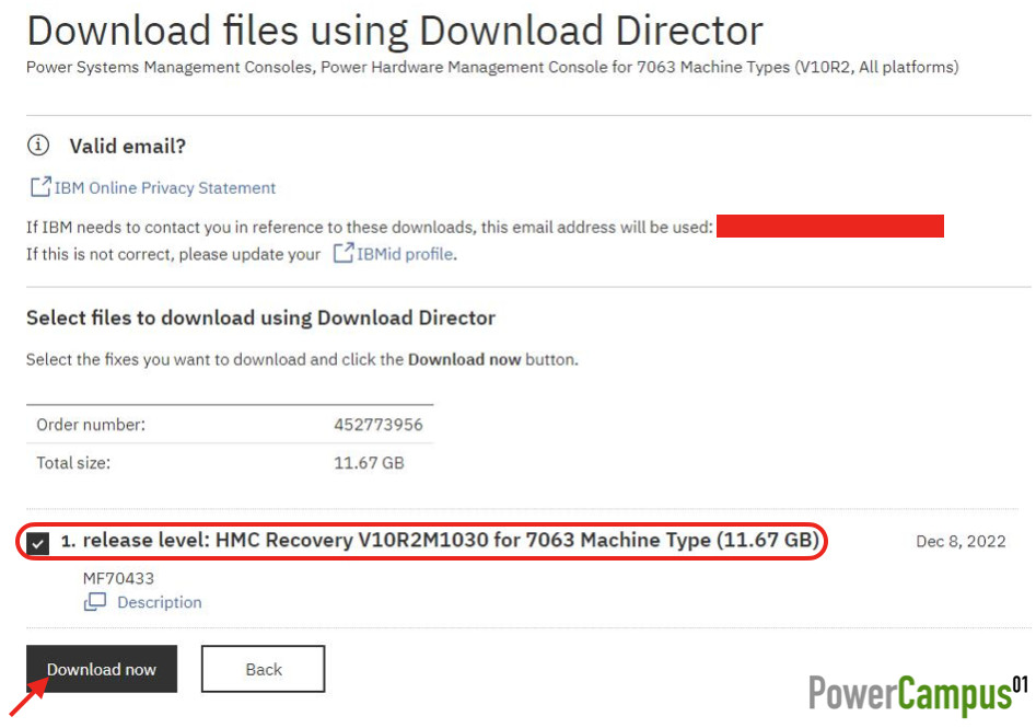 IBM Fix Central - download using Download Director