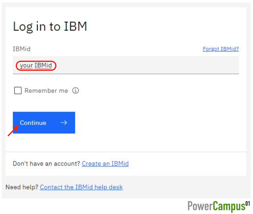 IBM Fix Central - login with IBMid