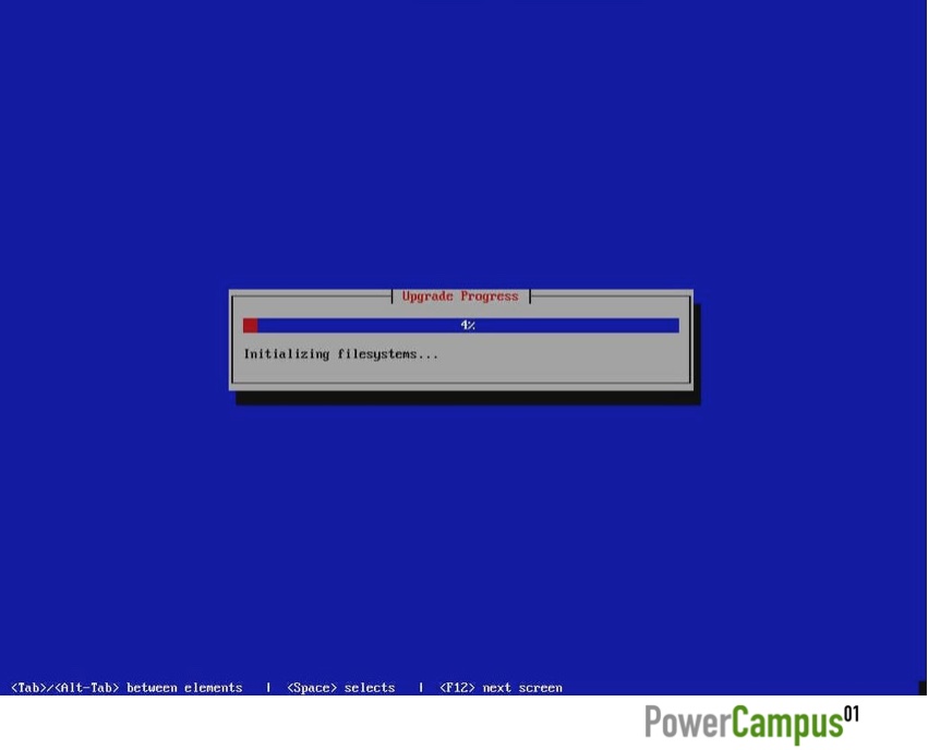 HMC Install Wizard - Upgrade Progress