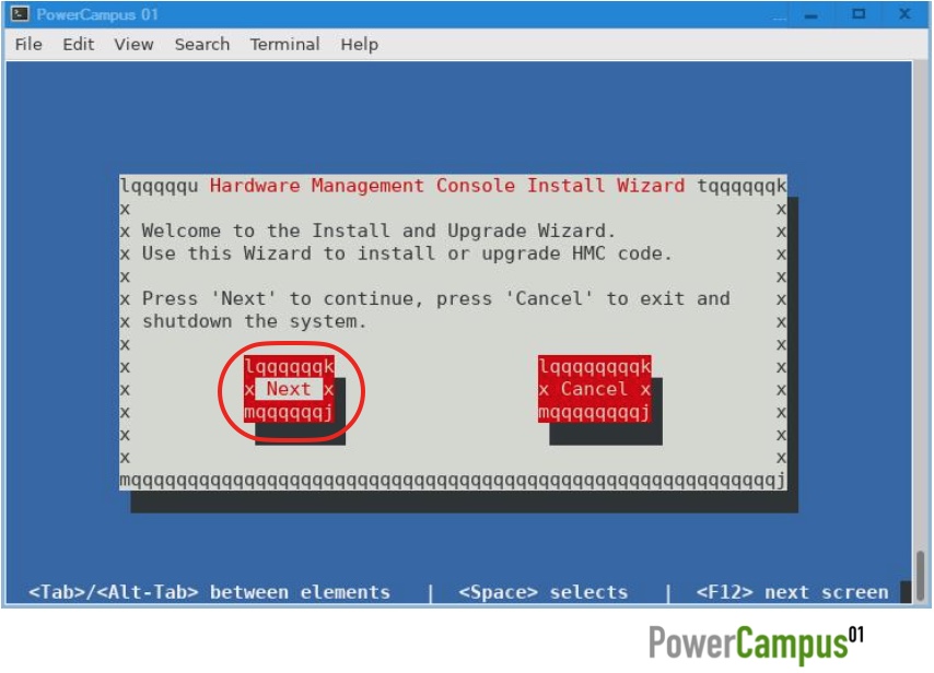 PowerVM vHMC HMC Install Wizard