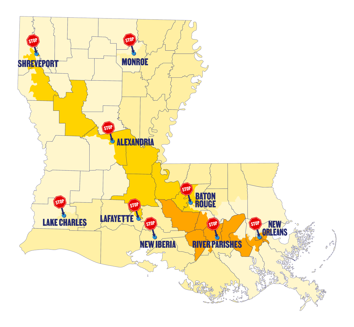 Power To The People Roadshow Power Coalition For Equity And Justice Roadshow Map 