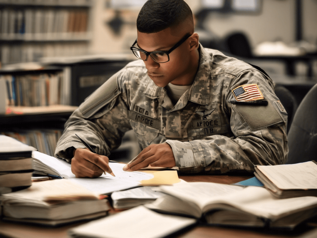 SSgt studying AFP-1 for promotion to TSgt