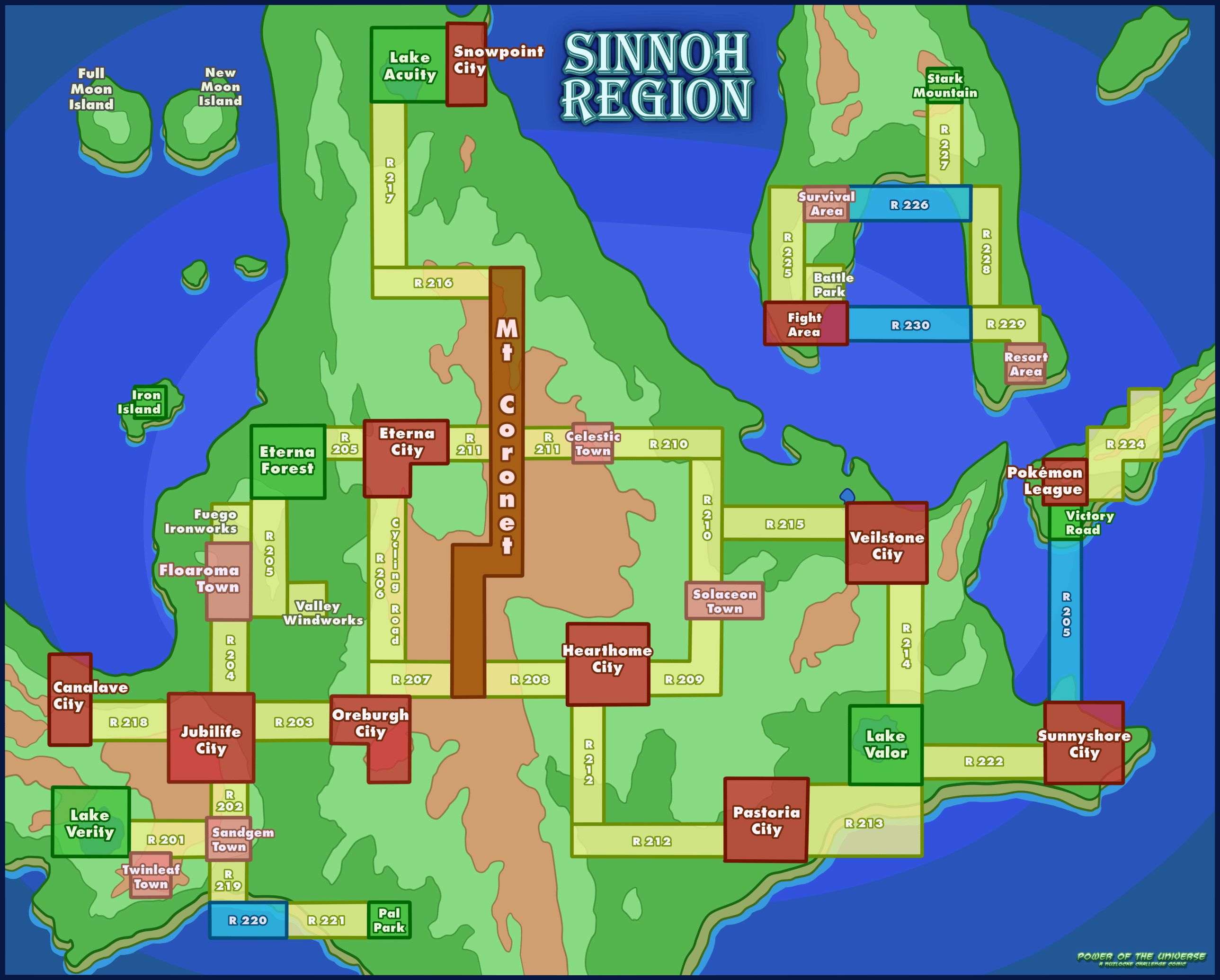 Power Of The Universe Extras Sinnohmap 