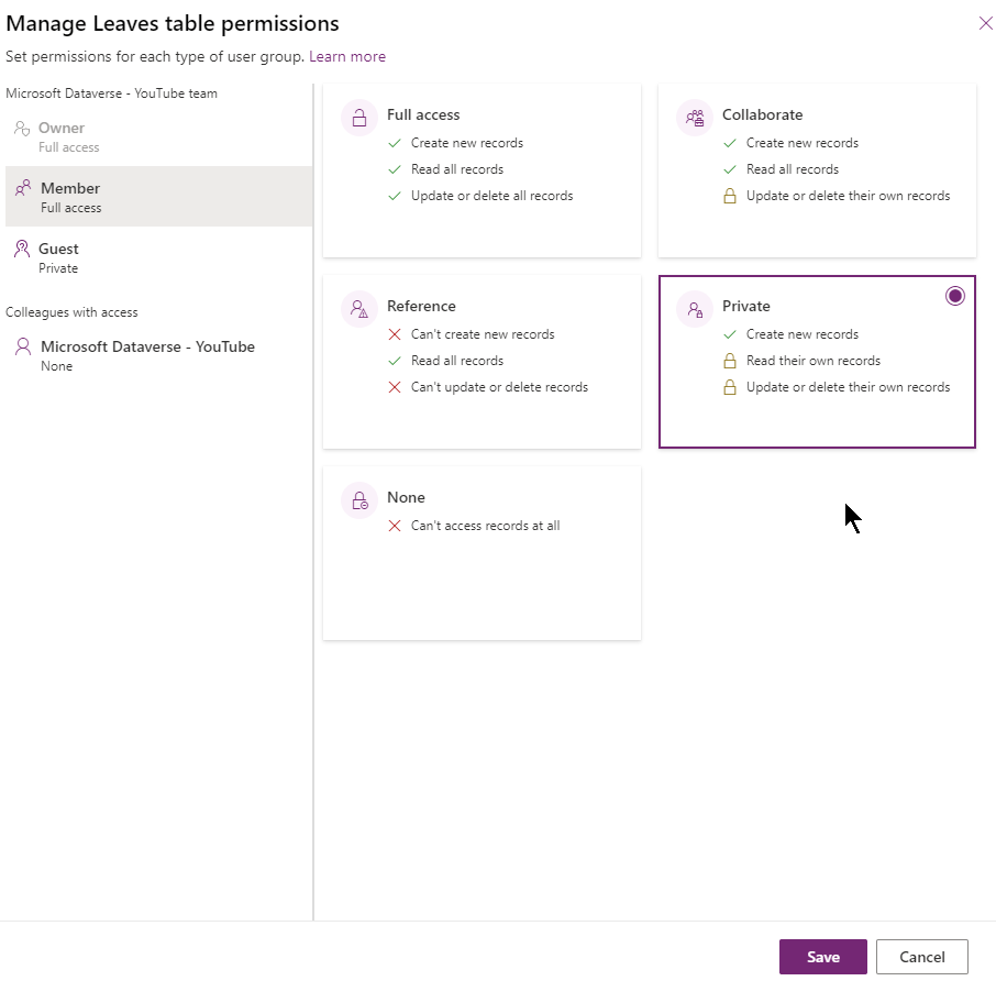 Manage Table Permissions in Dataverse for Teams – Power Platform Trainings