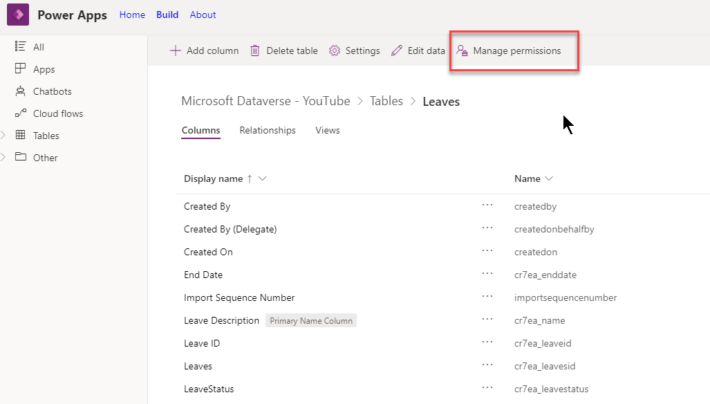 Manage Table Permissions in Dataverse for Teams – Power Platform Trainings