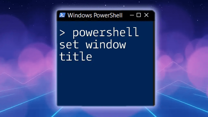Set Window Title In Powershell A Quick Guide - Premium Dark Background Gallery - Mobile