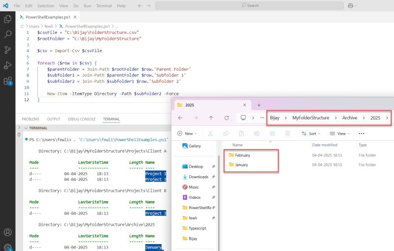 Powershell Create A Folder With Sub Folder Structure With Specific Names And Dates Stack - Best Light Pictures in HD