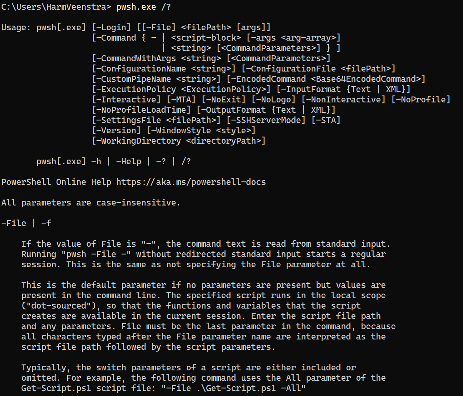 Powershell is fun :)powershell 5 and 7 command-line parameters