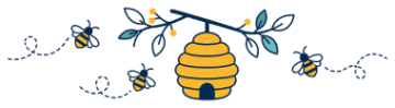 Beehive with bees