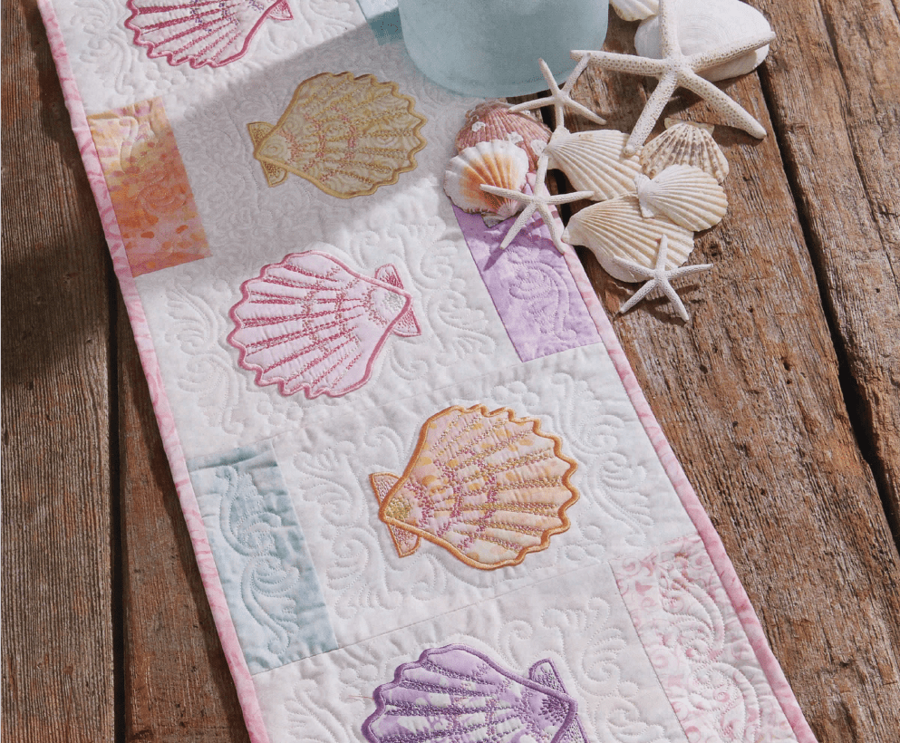 #DIME Embroider-along Trapunto Seashell Table Runner – Power Tools with ...